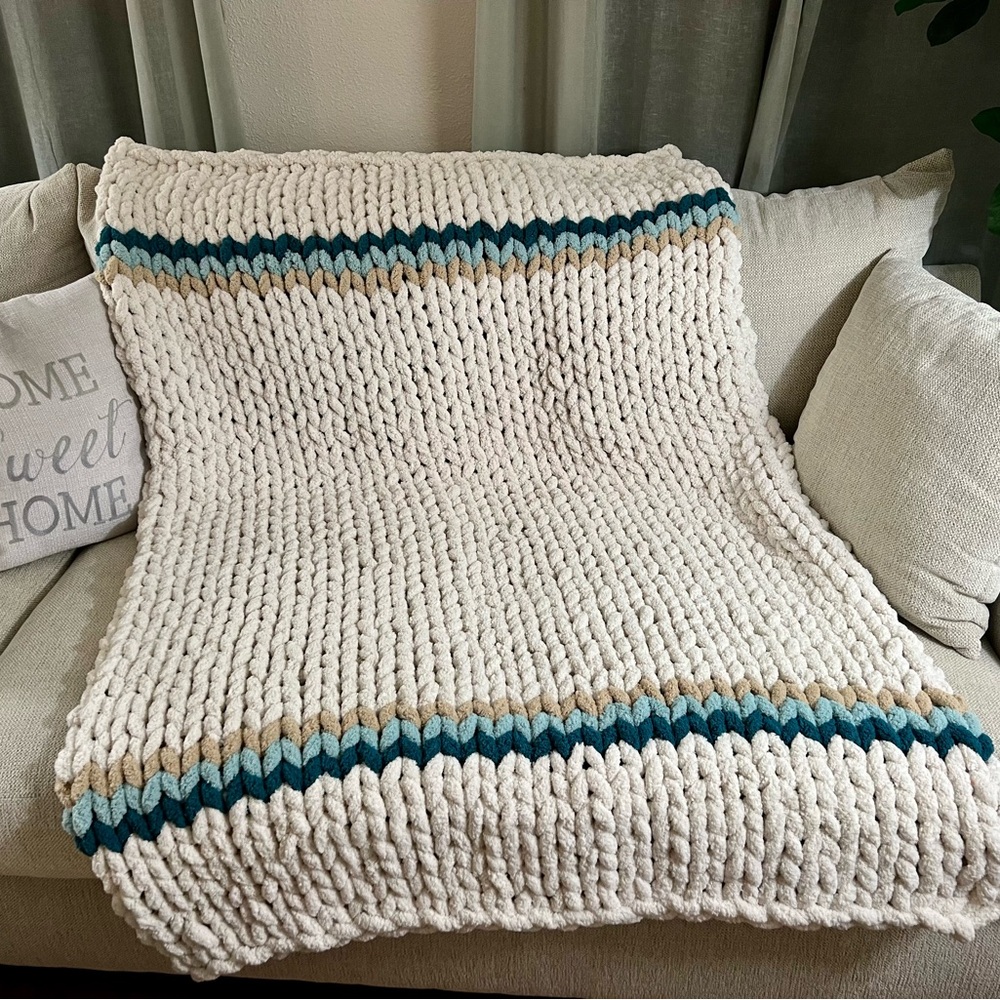 Chunky Knit Throw Blanket